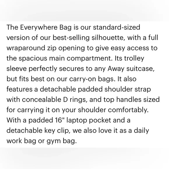 Away | The Everywhere Bag | Jet Black - Picture 5 of 17